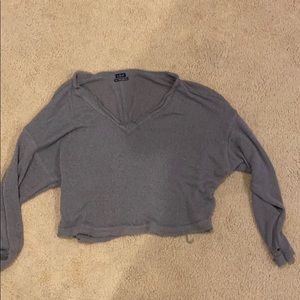 Urban charcoal cropped long sleeve